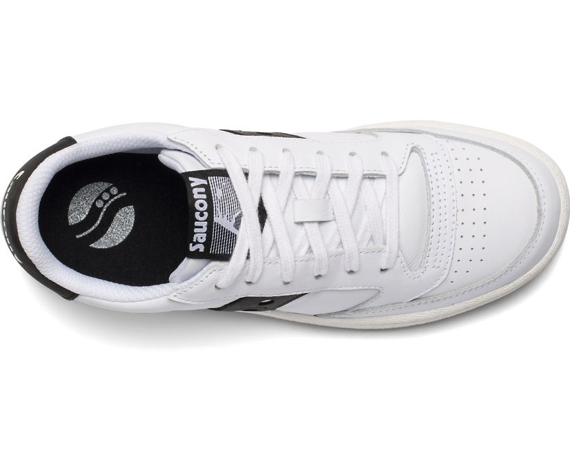 Women's Saucony Jazz Court Originals White / Black | Singapore 042HAPK